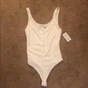 NWT white bodysuit tank